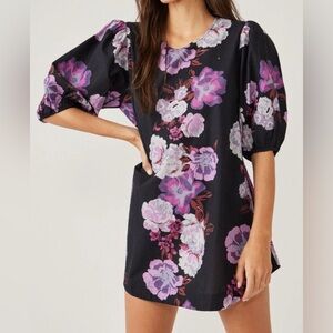 NWT Free People Maye Poplin Midnight Combo Tunic Dress